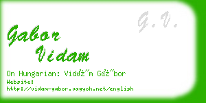 gabor vidam business card